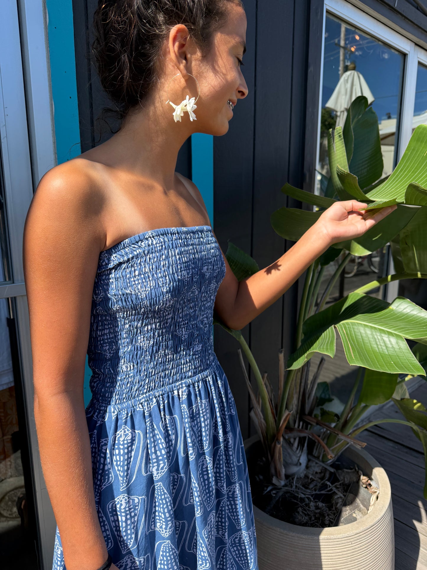 Cone shell print Kona mini dress
