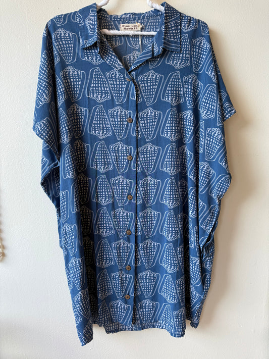 Cone shell print Shirt Dress