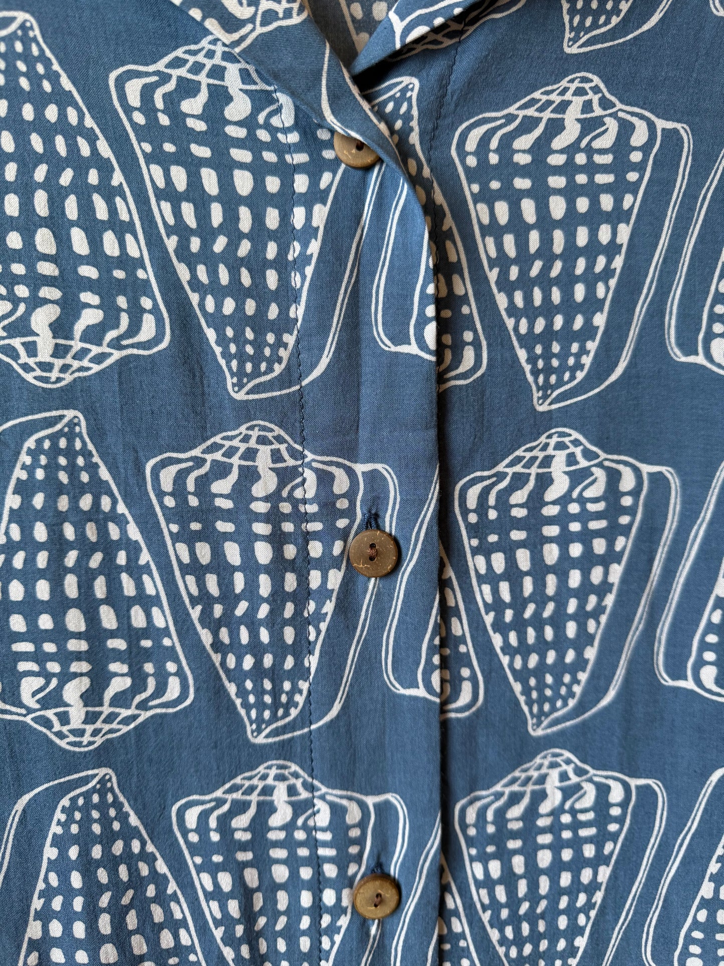 Cone shell print Shirt Dress