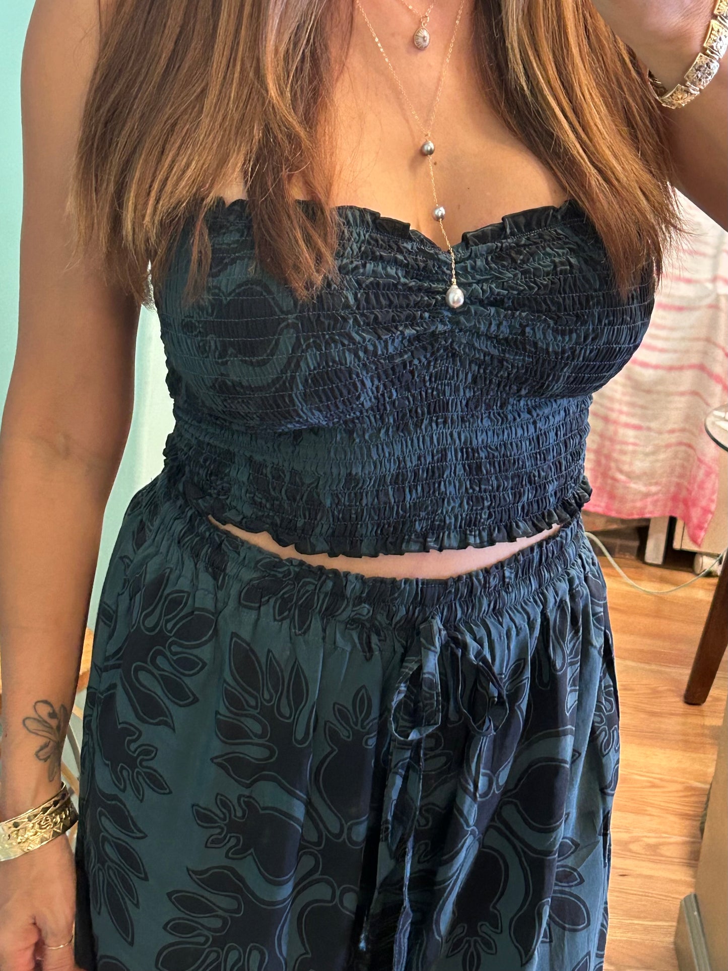 Aloha Quilt print Tube Top