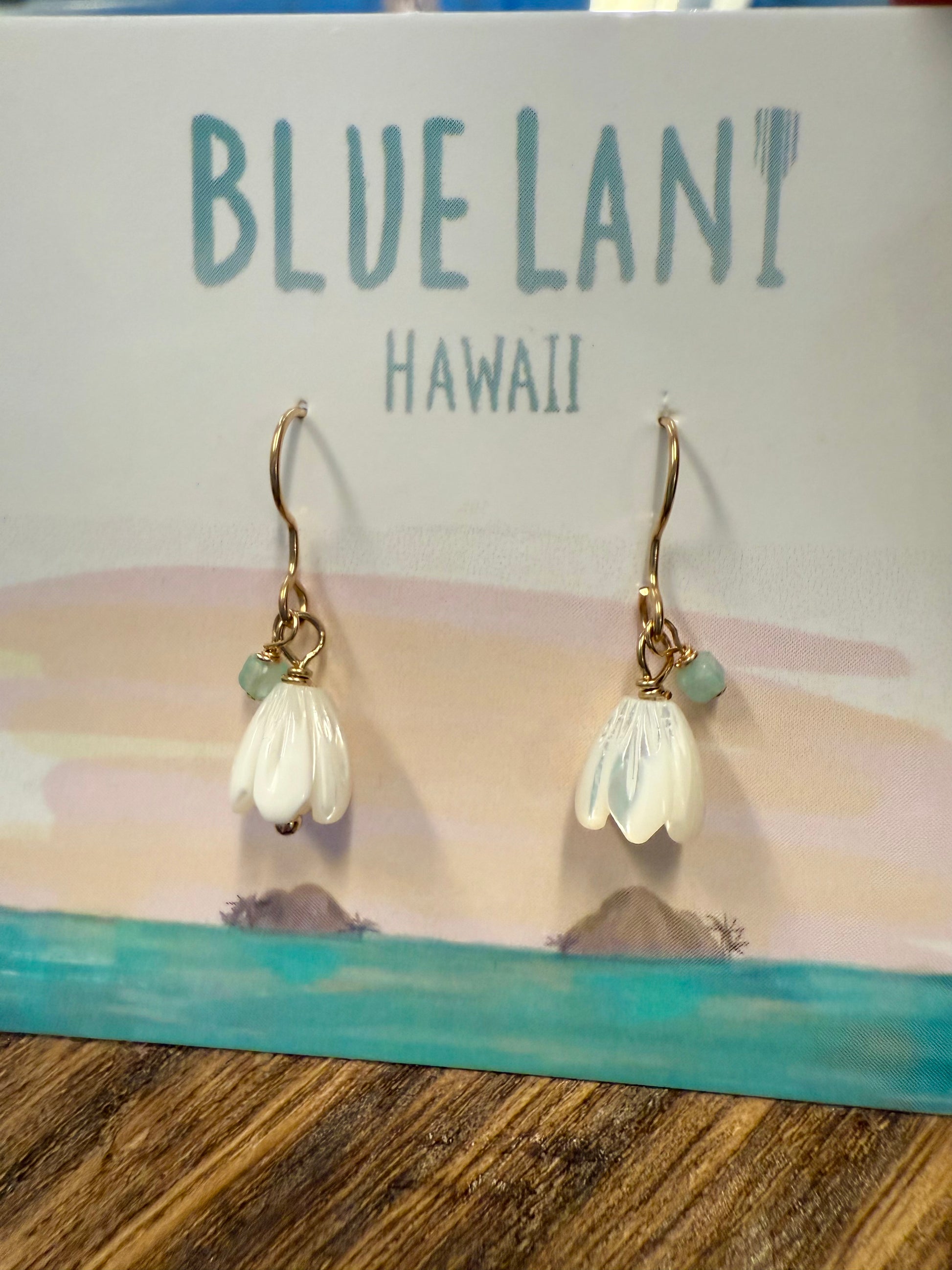 Pikake Larimar earrings