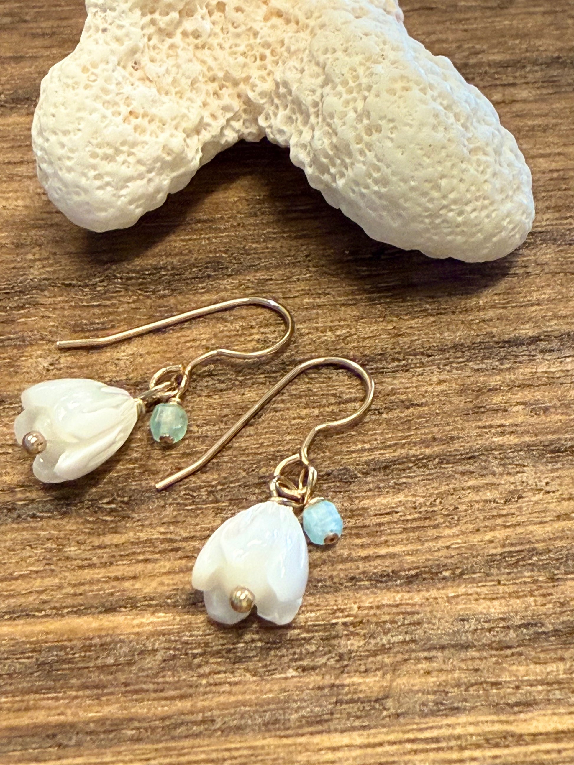 Pikake Larimar earrings