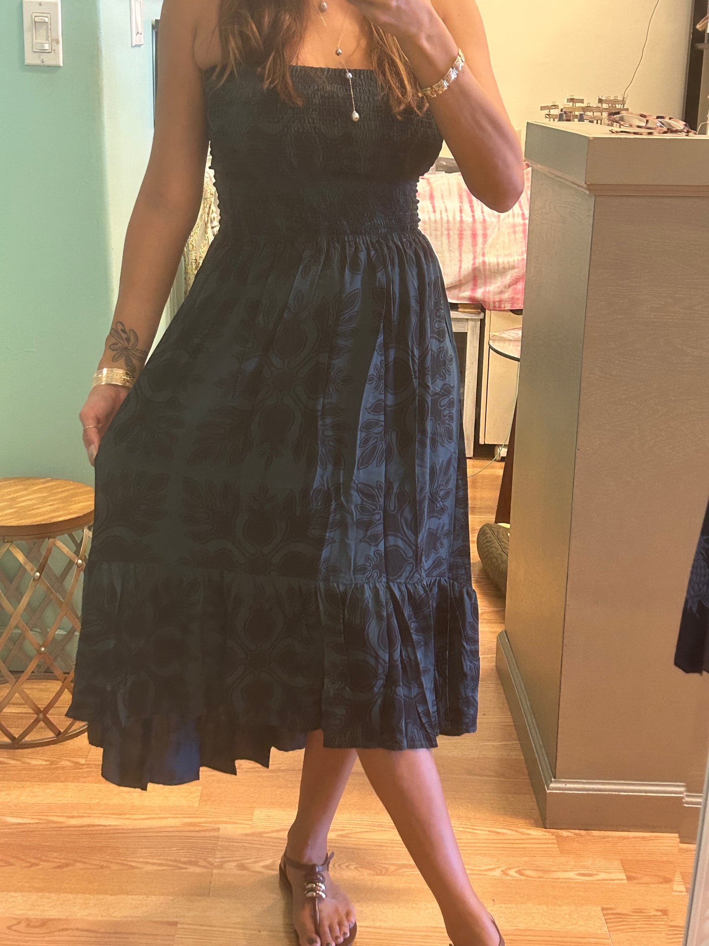 Aloha Quilt print Kona frill dress