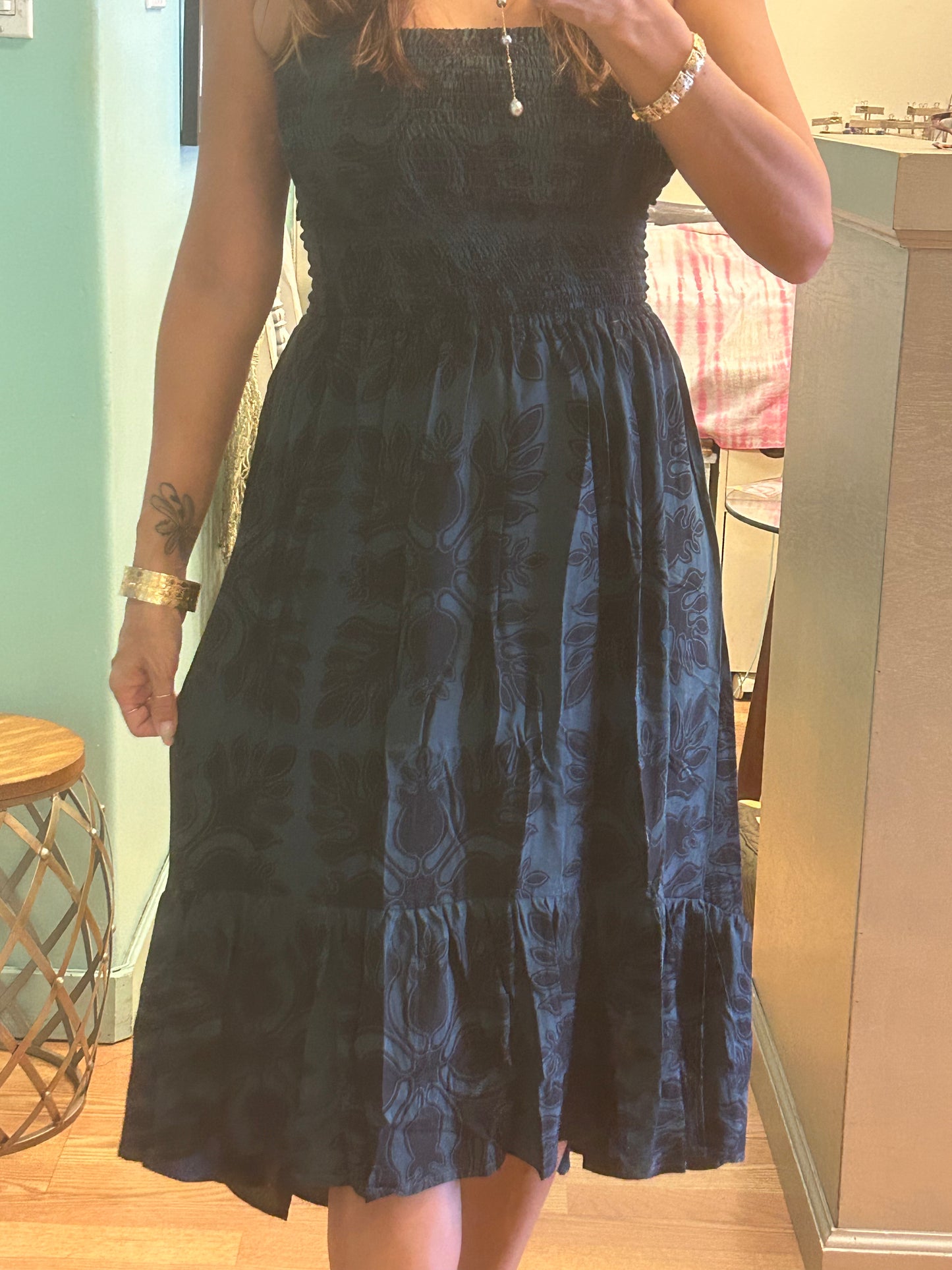 Aloha Quilt print Kona frill dress