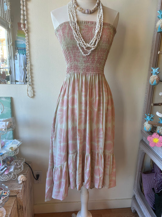 Aloha Quilt print Kona frill dress