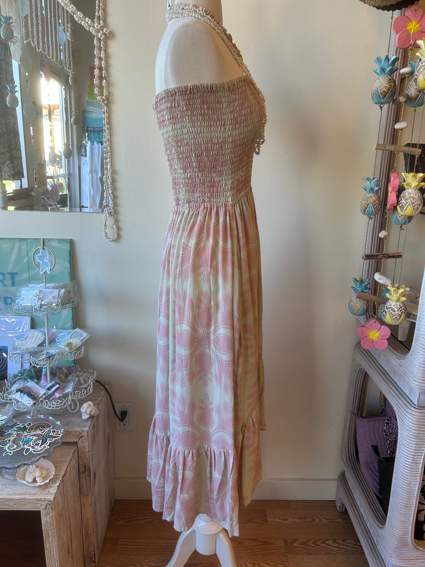 Aloha Quilt print Kona frill dress