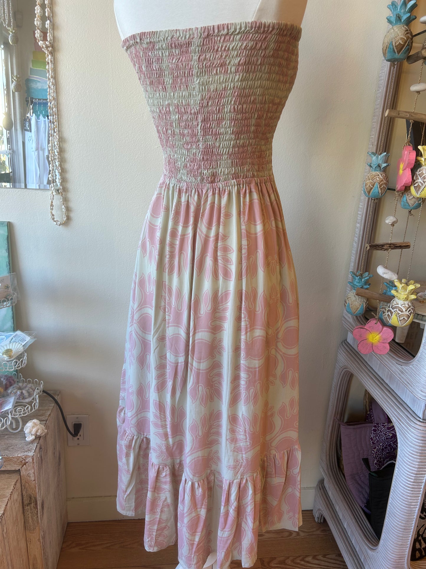 Aloha Quilt print Kona frill dress