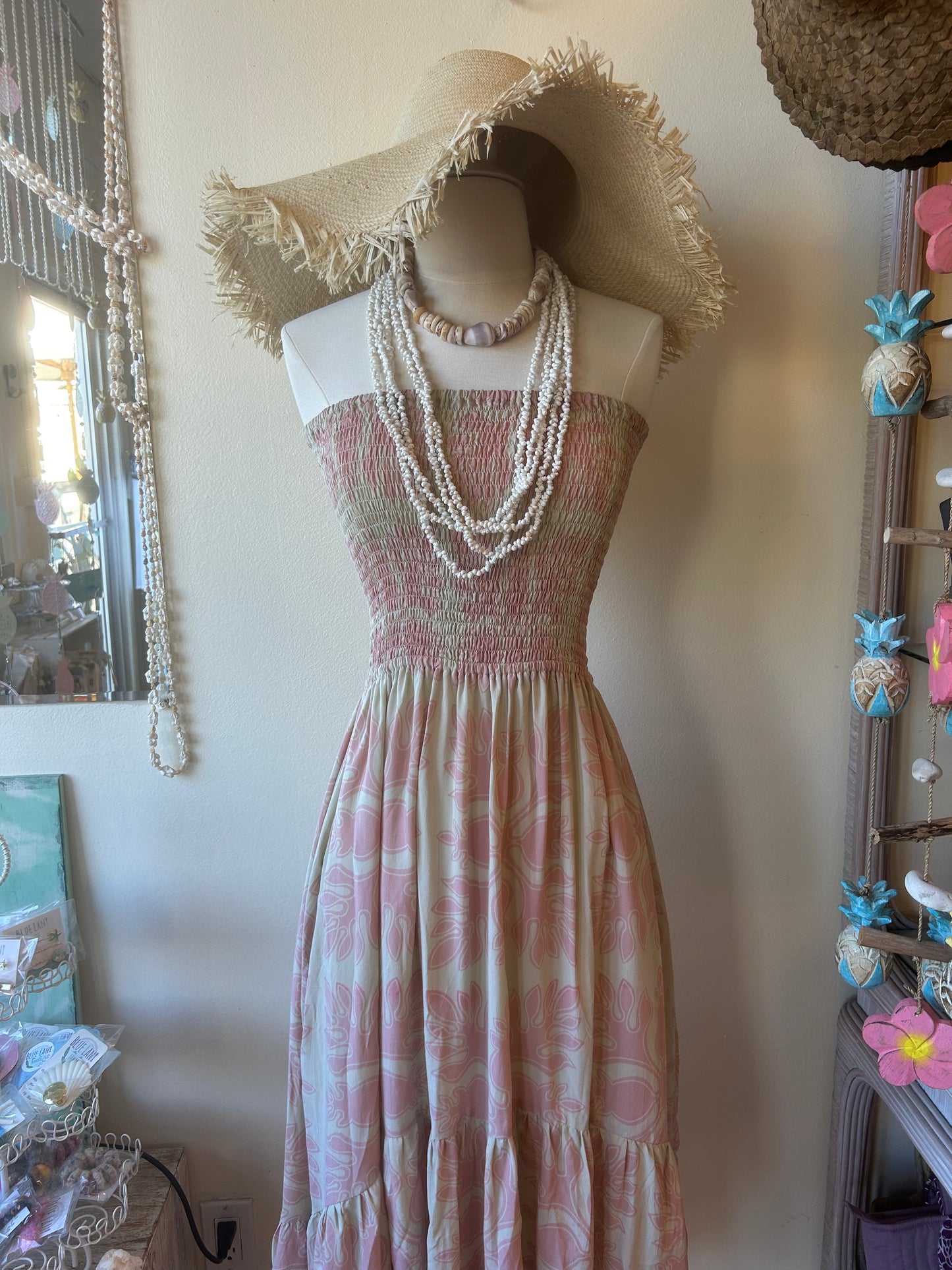 Aloha Quilt print Kona frill dress