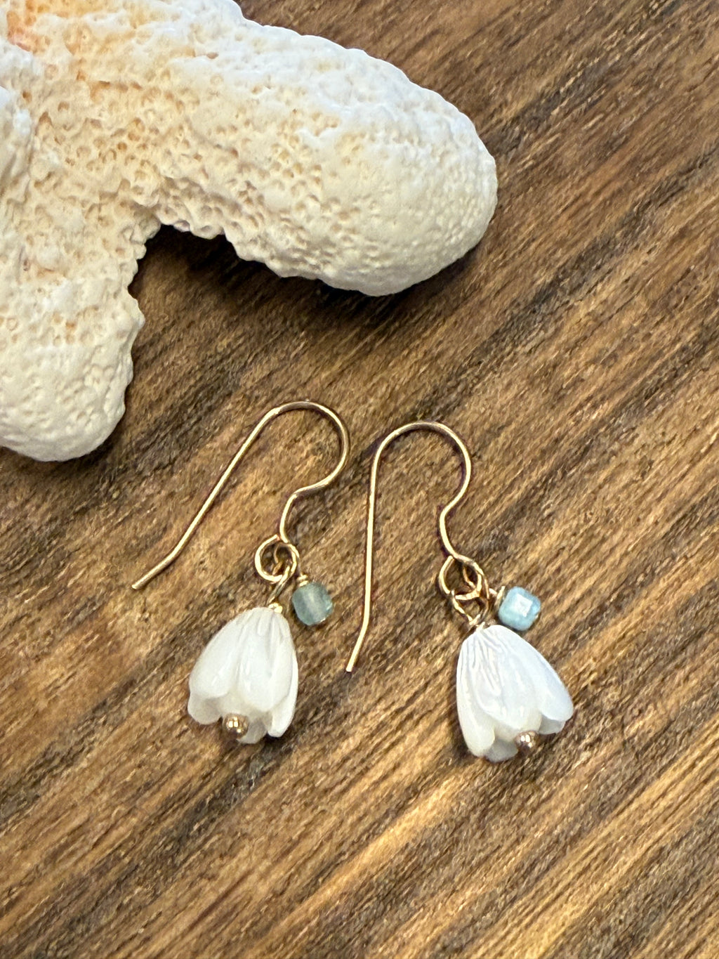 Pikake Larimar earrings